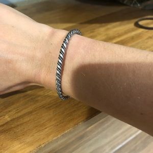 Sterling vintage rope cuff